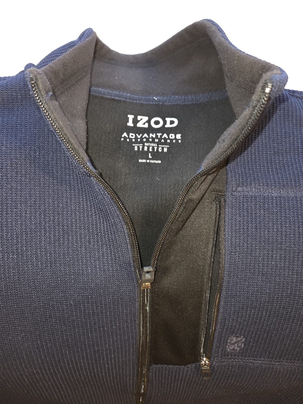 Izod Men's Advantage Performancr Natural Stretch Full Zip Fleece